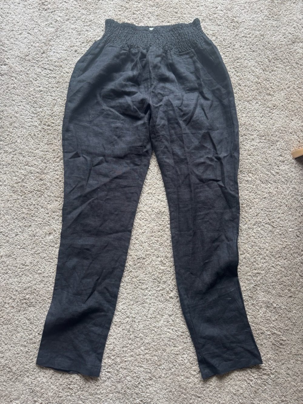 Women's Wide-Leg Elastic Waist Pants — Black